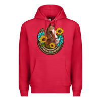 Cardinal western horseshoe horse sunflowers gemstone Premium Hoodie - Artiststas