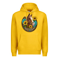 Lemon western horseshoe horse sunflowers gemstone Premium Hoodie - Artiststas