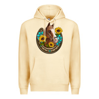 Pina Colada western horseshoe horse sunflowers gemstone Premium Hoodie - Artiststas