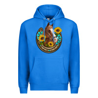 True Royal western horseshoe horse sunflowers gemstone Premium Hoodie - Artiststas