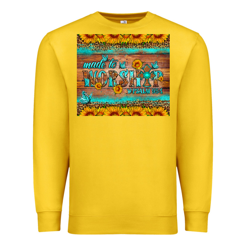 Made To Worship Tumbler Premium Sweatshirt by HRA Design Shop | Teevron