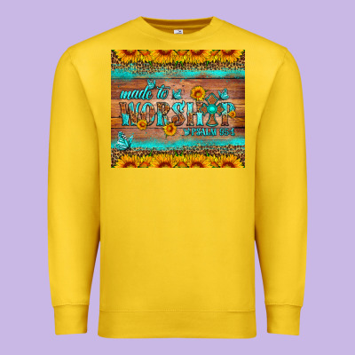 Made To Worship Tumbler Premium Sweatshirt Designed By Hra Design Shop