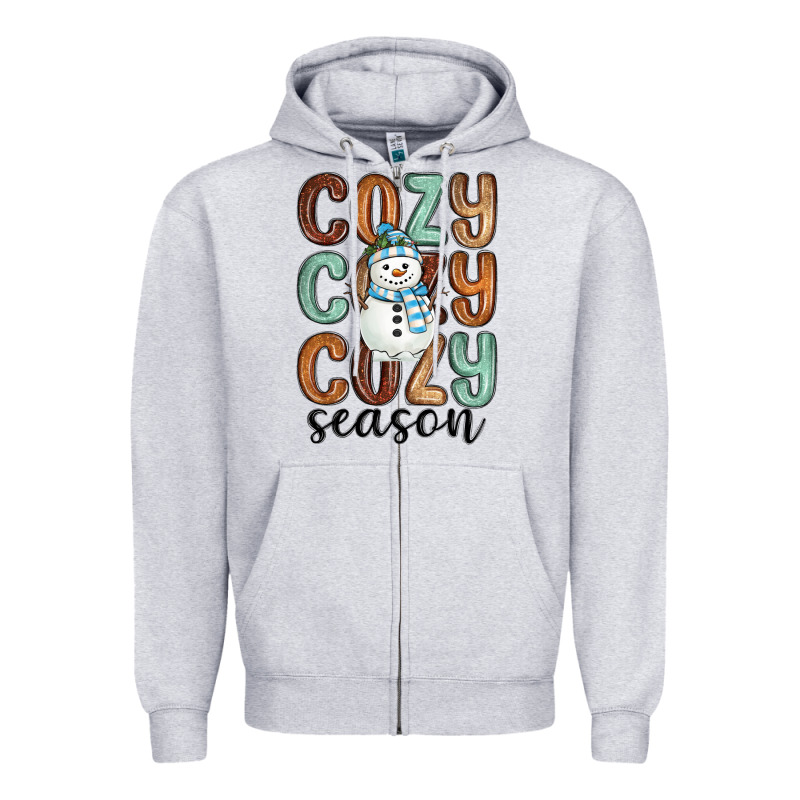 Cozy Season Snowman Zipper Hoodie by MaliasSmallBusiness | Teevron