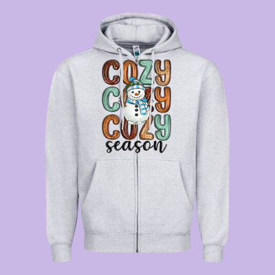 Zipper Hoodie cozy season snowman
