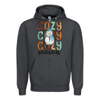 Smoke cozy season snowman Zipper Hoodie - MaliasSmallBusiness