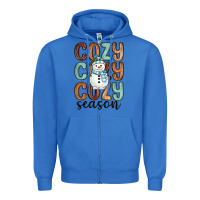 True Royal cozy season snowman Zipper Hoodie - MaliasSmallBusiness