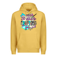 Antique Gold i d rather be crafting Premium Hoodie - AdoDesignShop