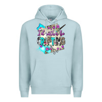 Blue Mist i d rather be crafting Premium Hoodie - AdoDesignShop