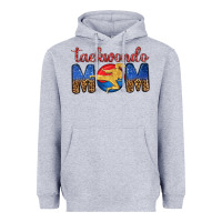Heather Grey taekwondo mom Heavyweight Hoodie - texasbilliewilder