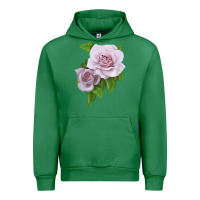Emerald Silver Lining Rose Urban Hoodie - LillyAllenDesigns