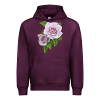 Mauve Wine Silver Lining Rose Urban Hoodie - LillyAllenDesigns