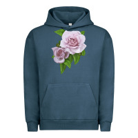 Pigment Midnight Navy Silver Lining Rose Urban Hoodie - LillyAllenDesigns