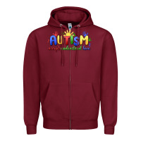 Burgundy autism accept understand love Zipper Hoodie - MaliasSmallBusiness