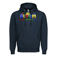 Navy autism accept understand love Zipper Hoodie - MaliasSmallBusiness