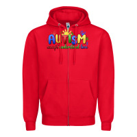 Red autism accept understand love Zipper Hoodie - MaliasSmallBusiness