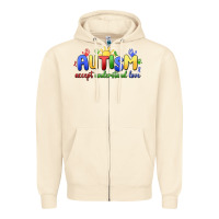 Sandshell autism accept understand love Zipper Hoodie - MaliasSmallBusiness