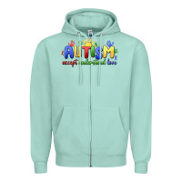 Seafoam autism accept understand love Zipper Hoodie - MaliasSmallBusiness