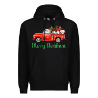 Black merry christmas truck gnomes Premium Hoodie - AdoDesignShop