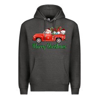 Charcoal Heather merry christmas truck gnomes Premium Hoodie - AdoDesignShop