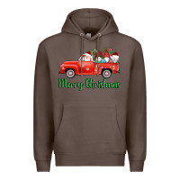 Coffee merry christmas truck gnomes Premium Hoodie - AdoDesignShop
