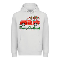Dove Grey merry christmas truck gnomes Premium Hoodie - AdoDesignShop