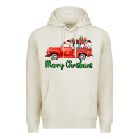 Oatmeal Heather merry christmas truck gnomes Premium Hoodie - AdoDesignShop