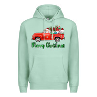 Seafoam merry christmas truck gnomes Premium Hoodie - AdoDesignShop