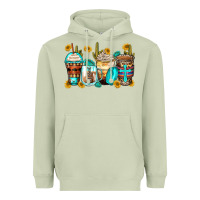 Matcha blessed coffee cups Heavyweight Hoodie - Zillion Design Studio