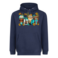 Navy blessed coffee cups Heavyweight Hoodie - Zillion Design Studio