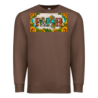 Chestnut faith cross and sunflower license plate Premium Sweatshirt - HRA Design Shop
