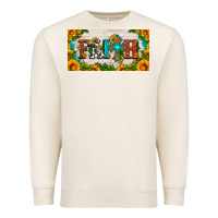 Sandshell faith cross and sunflower license plate Premium Sweatshirt - HRA Design Shop