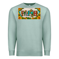 Seafoam faith cross and sunflower license plate Premium Sweatshirt - HRA Design Shop