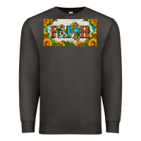 Smoke faith cross and sunflower license plate Premium Sweatshirt - HRA Design Shop