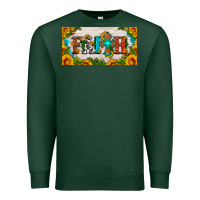 Sports Green faith cross and sunflower license plate Premium Sweatshirt - HRA Design Shop