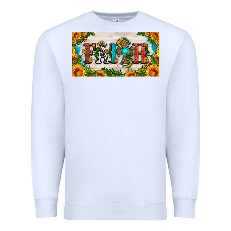Faith Cross And Sunflower License Plate Premium Sweatshirt by HRA Design Shop | Teevron