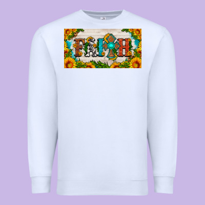 Faith Cross And Sunflower License Plate Premium Sweatshirt Designed By Hra Design Shop