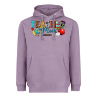 Lavender teacher mom Heavyweight Hoodie - texasbilliewilder