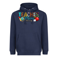 Navy teacher mom Heavyweight Hoodie - texasbilliewilder