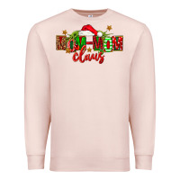 Pale Pink christmas mom mom claus Premium Sweatshirt - FaDigitalArtStudio