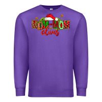 Purple christmas mom mom claus Premium Sweatshirt - FaDigitalArtStudio