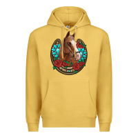 Antique Gold western horseshoe horse roses gemstone Premium Hoodie - Artiststas