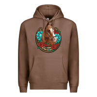 Chestnut western horseshoe horse roses gemstone Premium Hoodie - Artiststas