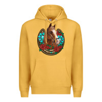 Mustard western horseshoe horse roses gemstone Premium Hoodie - Artiststas