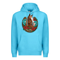Ocean Blue western horseshoe horse roses gemstone Premium Hoodie - Artiststas
