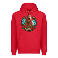 Red western horseshoe horse roses gemstone Premium Hoodie - Artiststas