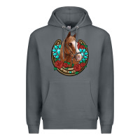 Rock western horseshoe horse roses gemstone Premium Hoodie - Artiststas
