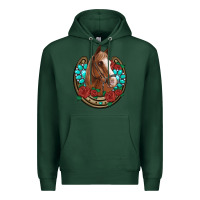 Sports Green western horseshoe horse roses gemstone Premium Hoodie - Artiststas