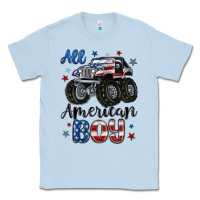 Dusty Blue all american boy Classic Tee - MaliasSmallBusiness