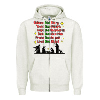 Oatmeal Heather jesus and family belive like mary Zipper Hoodie - MaliasSmallBusiness