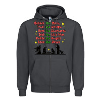 Smoke jesus and family belive like mary Zipper Hoodie - MaliasSmallBusiness
